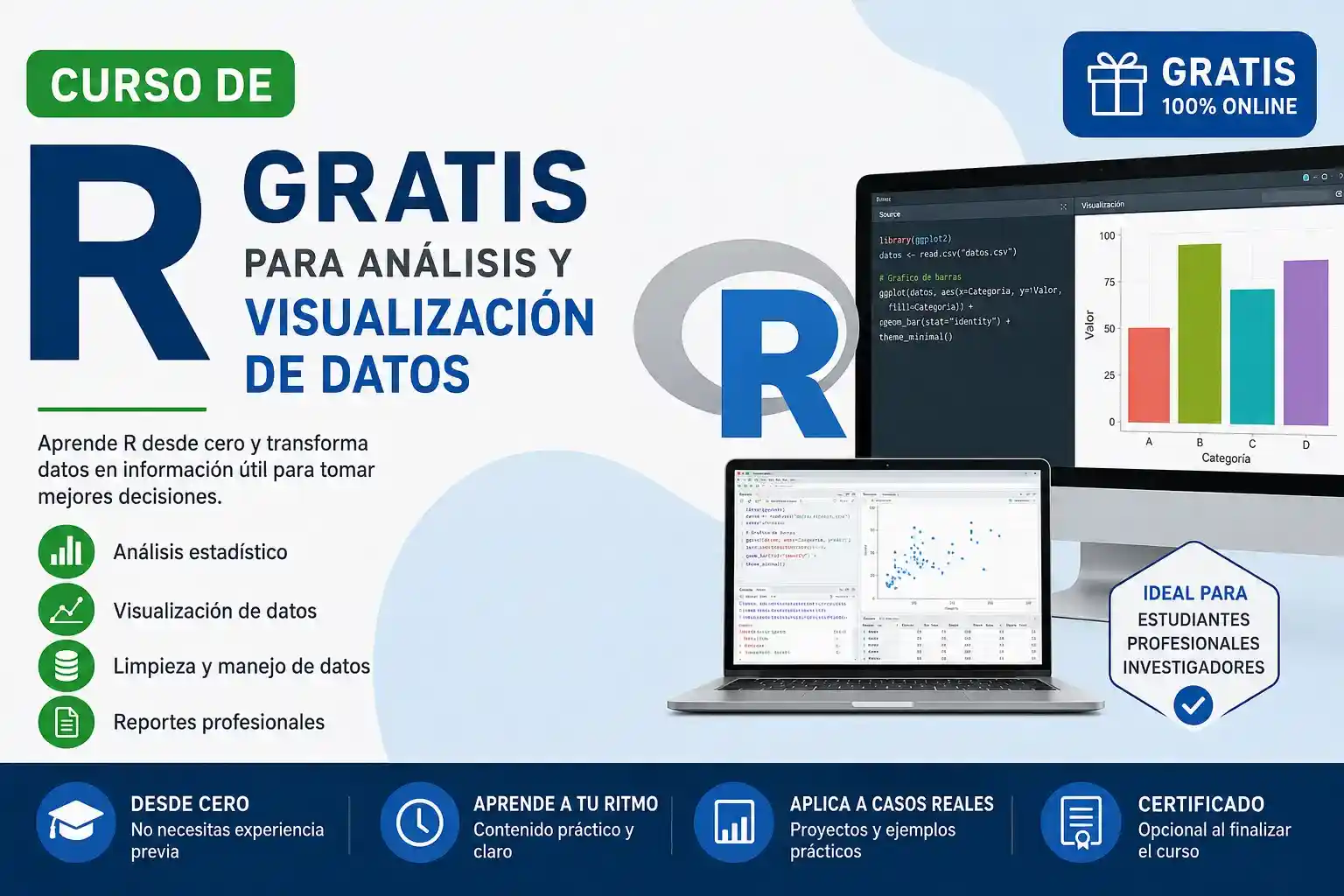 Curso de R gratis para análisis y visualización de datos